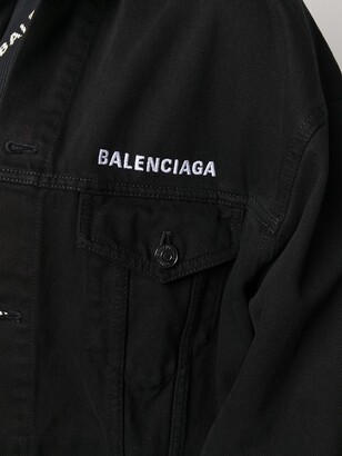 Balenciaga Oversized Crew-Print Jacket