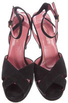 Thumbnail for your product : Sergio Rossi Suede Ankle Strap Sandals