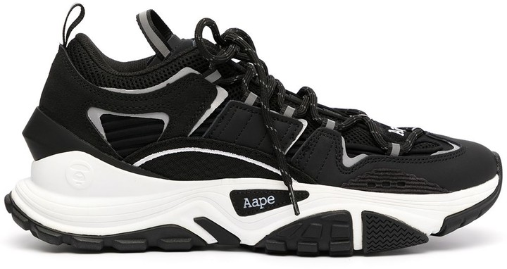 AAPE BY *A BATHING APE® Logo-Printed Chunky Sneakers - ShopStyle