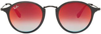 Ray-Ban Black Mirrored Round Sunglasses