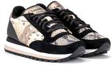 Thumbnail for your product : Saucony Jazz Triple Sneaker In Black Suede And Animalier Leather With Gold Details