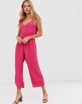 Thumbnail for your product : ASOS DESIGN jumpsuit with frill strap and tie back