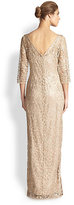 Thumbnail for your product : Kay Unger Metallic Lace & Sequin Gown