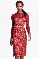 Thumbnail for your product : Maggy London Embroidered Lace Overlay Midi Dress (Regular & Petite)