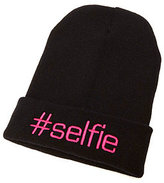 Thumbnail for your product : Charlotte Russe ,Selfie Ribbed Fold-Over Beanie