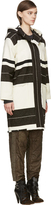 Thumbnail for your product : Isabel Marant Ecru & Brown Wool Adil Blanket Coat