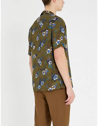 The Kooples Hawaiian floral-print woven shirt