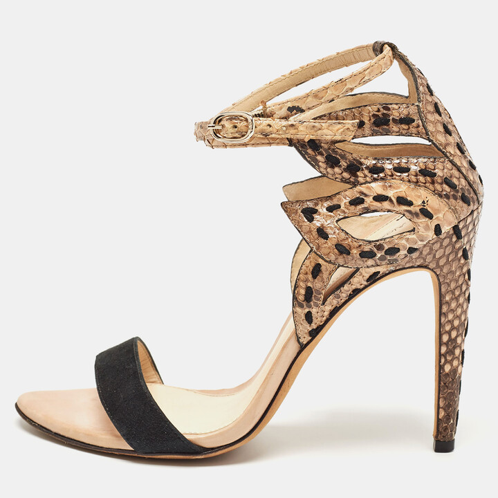靴 Alexandre birman python sandal ALEXANDRE BIRMAN Python sandals | NET-A-PORTER