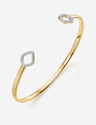 Monica Vinader Riva kite and circle, diamond, 18ct gold vermeil-plated cuff