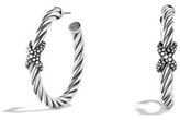 Thumbnail for your product : David Yurman X Hoop Earrings with Diamonds