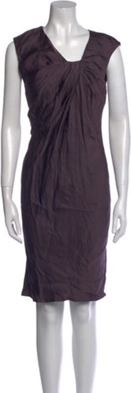 Studio Max Mara Sheath Dress Purple Sleeveless with V-Neck