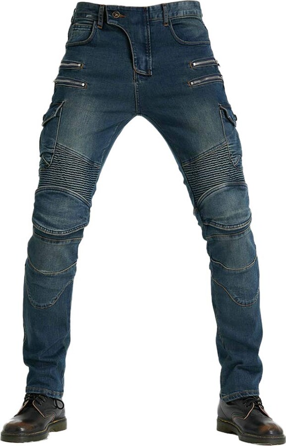 GuoCu Motorbike Jeans Mens CE Armoured Motorcycle Protective Trousers