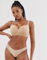 Thumbnail for your product : Ivory Rose Lingerie Ivory Rose Fuller Bust non wired lounge bra in beige