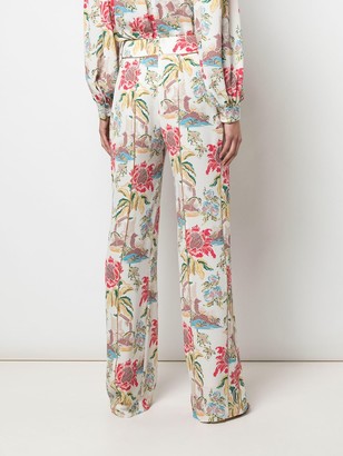 Peter Pilotto Floral-Print Wide-Leg Trousers