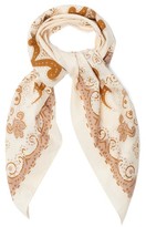 Thumbnail for your product : Acne Studios Floral-print Cotton-blend Scarf - Beige Multi