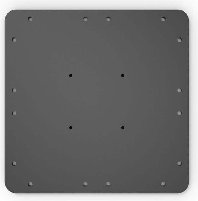 Metal Steel Plate Patio Umbrella Base in Black