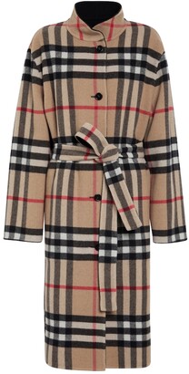 Burberry Vintage Check reversible wool coat - ShopStyle