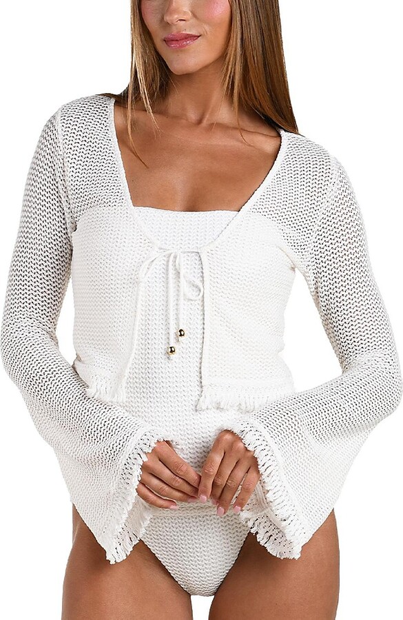 Sunshine 79 Flora Flair Cropped Caridgan Top