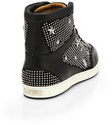 Thumbnail for your product : Jimmy Choo Tokyo Star Studded Leather High-Top Sneakers