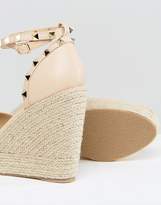 Thumbnail for your product : Truffle Collection Studded Ankle Strap Heeled Espadrilles