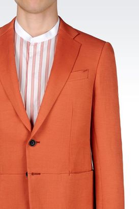 Armani Collezioni Slim Fit Jacket In Technical Linen