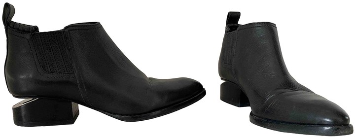 alexander wang kori leather ankle boots