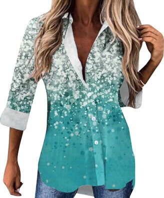 HJYUZP Lightning Deals Of Today Crew-Neck Printed Dress Dressy Tunic Tops  For Women Womens T Shirts Long Sleeve Sweatshirt Tunics Or Tops To Wear  With Leggings Lightning Deals Of Today - ShopStyle