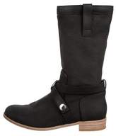 Thumbnail for your product : Fendi Leather Mid-Calf Boots Black Leather Mid-Calf Boots