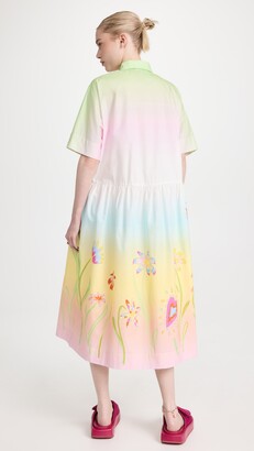 Mira Mikati Printed Batwing Sleeve Shirt Dress