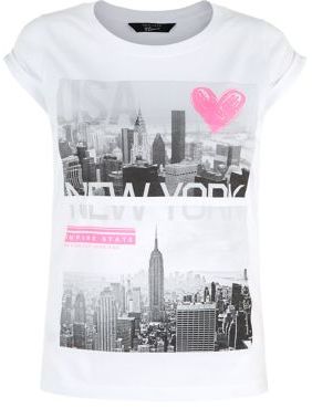 New Look Teens White New York City Scene T-Shirt