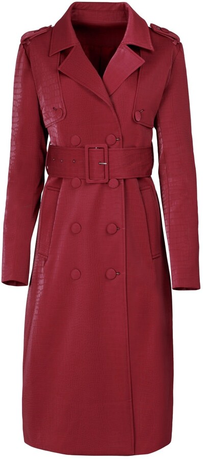 red trench raincoat