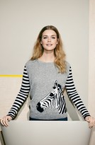 Thumbnail for your product : Autumn Cashmere Zebra Intarsia Cashmere Sweater
