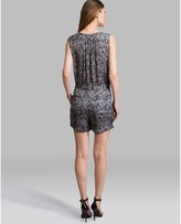Thumbnail for your product : Halston Romper - Sleeveless Faux Wrap Top