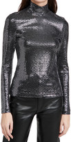 Thumbnail for your product : Rosetta Getty Fitted Turtleneck Top with Paillettes