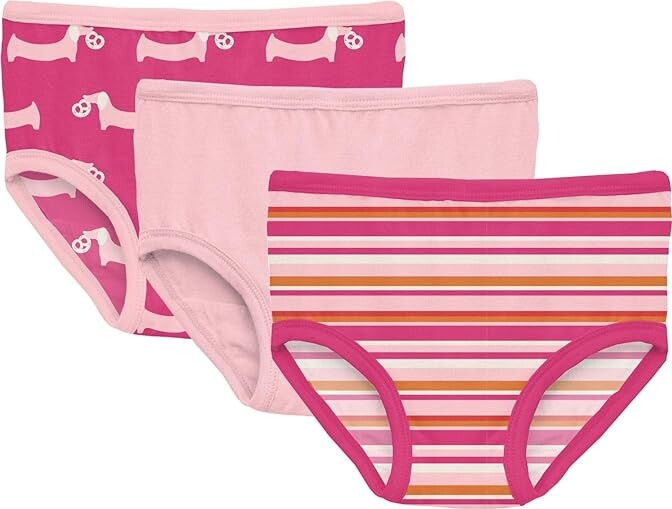 Kickee Pants Kids Print Underwear Set 3-Pack (Big Kids) (Calypso Pretzel  Pup/Lotus/Anniversary Sunset Stripe) Girl's Underwear - ShopStyle