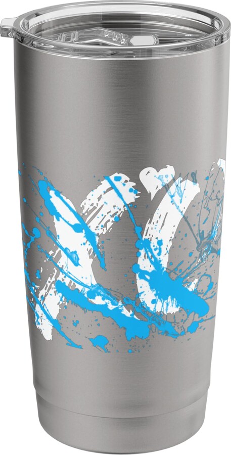 Color Match Blue Graphic Tee Blue XO Splash Blue Graphic Stainless Steel Insulated Tumbler