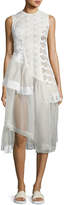 Thumbnail for your product : Simone Rocha Sleeveless Eyelet Lace & Organza Patchwork Dress
