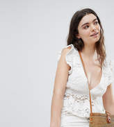Thumbnail for your product : New Look Lace Frill Sleeve Peplum Crop Top