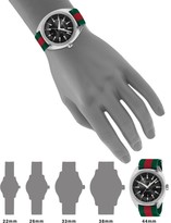 Thumbnail for your product : Gucci Stainless Steel & Nylon Web Watch