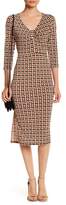 Thumbnail for your product : Laundry by Shelli Segal Printed Midi Knotted Sheath Dress (Petite)