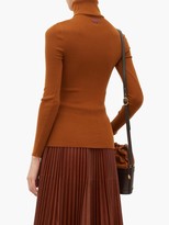 Thumbnail for your product : Gucci Logo-embroidered Wool-blend Roll-neck Sweater - Orange