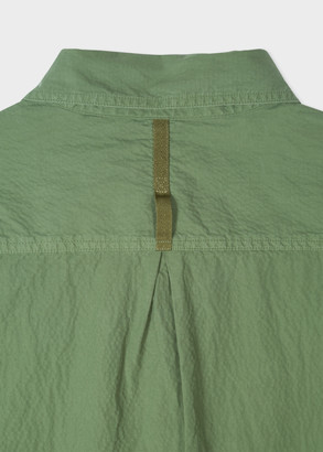 Men's Khaki Classic-Fit Seersucker Shirt
