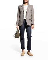 Thumbnail for your product : Officine Generale Charlene Wool Houndstooth Blazer