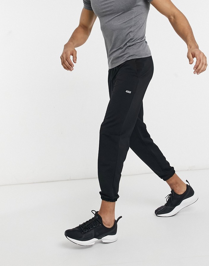 ASOS 4505 icon workout sweatpants with tapered fit in black - ShopStyle