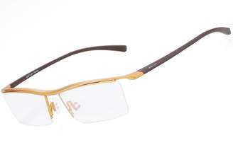 clear Agstum Pure Titanium Semi-rimless Business Glasses Frame Eyeglasses Lens (, 55)