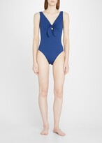 Thumbnail for your product : Karla Colletto Willa Tie-Front Underwire One-Piece Swimsuit