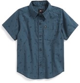 Thumbnail for your product : Quiksilver 'Hexum' Palm Print Short Sleeve Woven Shirt (Big Boys)