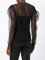 Thumbnail for your product : Saint Laurent sheer puff sleeve top