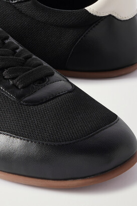 The Row Owen City Leather And Mesh Sneakers - Black - ShopStyle