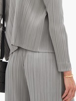 Thumbnail for your product : Pleats Please Issey Miyake Technical-pleated Cardigan - Mid Grey